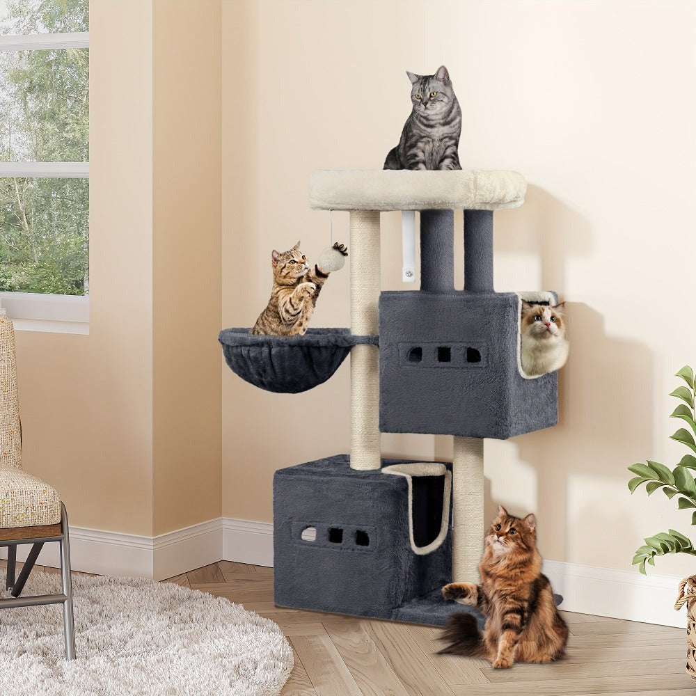 Rascador para gatos Poste 98 cm, Árbol, Antideslizante, Madera