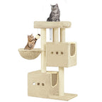 Rascador para gatos Poste 98 cm, Árbol, Antideslizante, Madera