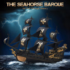 ROKR El Caballito de Mar Barca 3D Puzzle de Madera Modelos de Barcos Kits de Manualidades para Decoración del Hogar y la Oficina, un Regalo Distintivo para Amantes de las Manualidades Adultos detail image - detail view 3