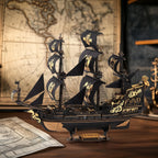 ROKR El Caballito de Mar Barca 3D Puzzle de Madera Modelos de Barcos Kits de Manualidades para Decoración del Hogar y la Oficina, un Regalo Distintivo para Amantes de las Manualidades Adultos detail image - detail view 4