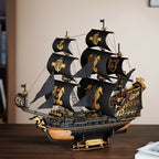 ROKR El Caballito de Mar Barca 3D Puzzle de Madera Modelos de Barcos Kits de Manualidades para Decoración del Hogar y la Oficina, un Regalo Distintivo para Amantes de las Manualidades Adultos variant image