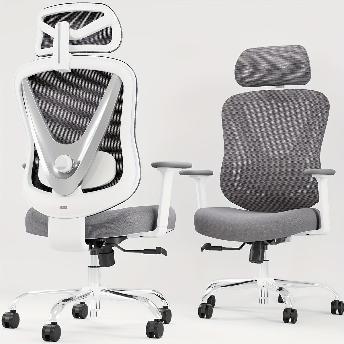Escritorio Silla ergonómica malla con estructura respaldo V, Ajustable