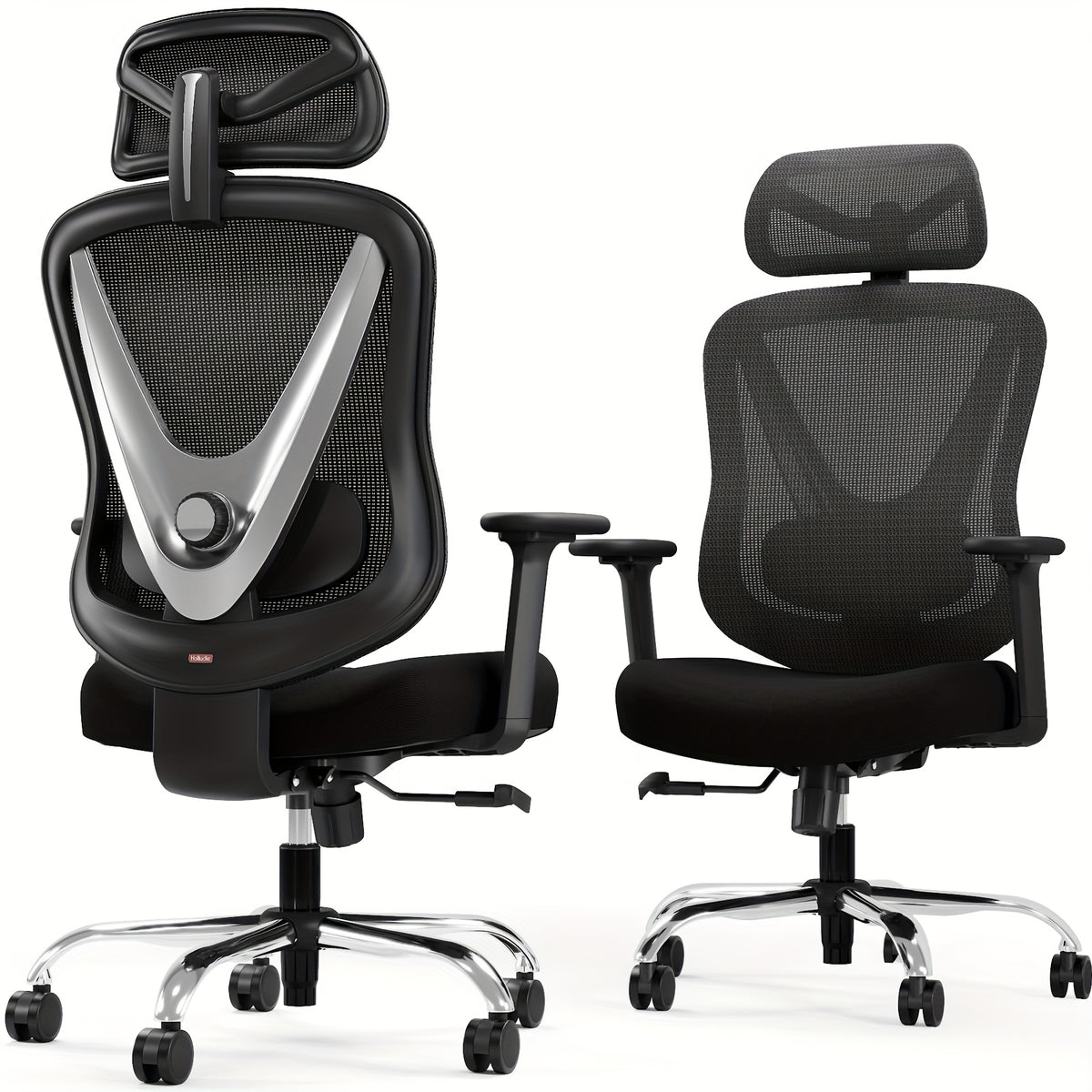 Escritorio Silla ergonómica malla con estructura respaldo V, Ajustable