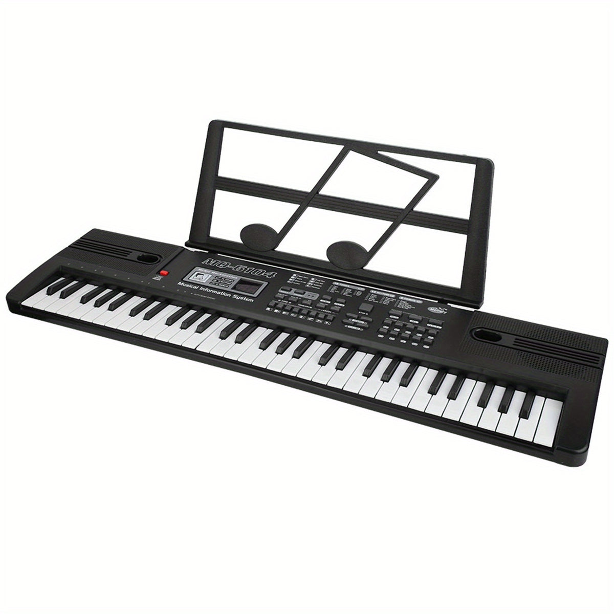 Teclado de Piano Digital de 61 Teclas con Micrófono, Teclado de Piano Musical Portátil, Teclado Electrónico Multifuncional, Instrumento Musical de Teclado para Piano, Regalos de Cumpleaños para Principiantes (Con Pantalla LCD) variant image