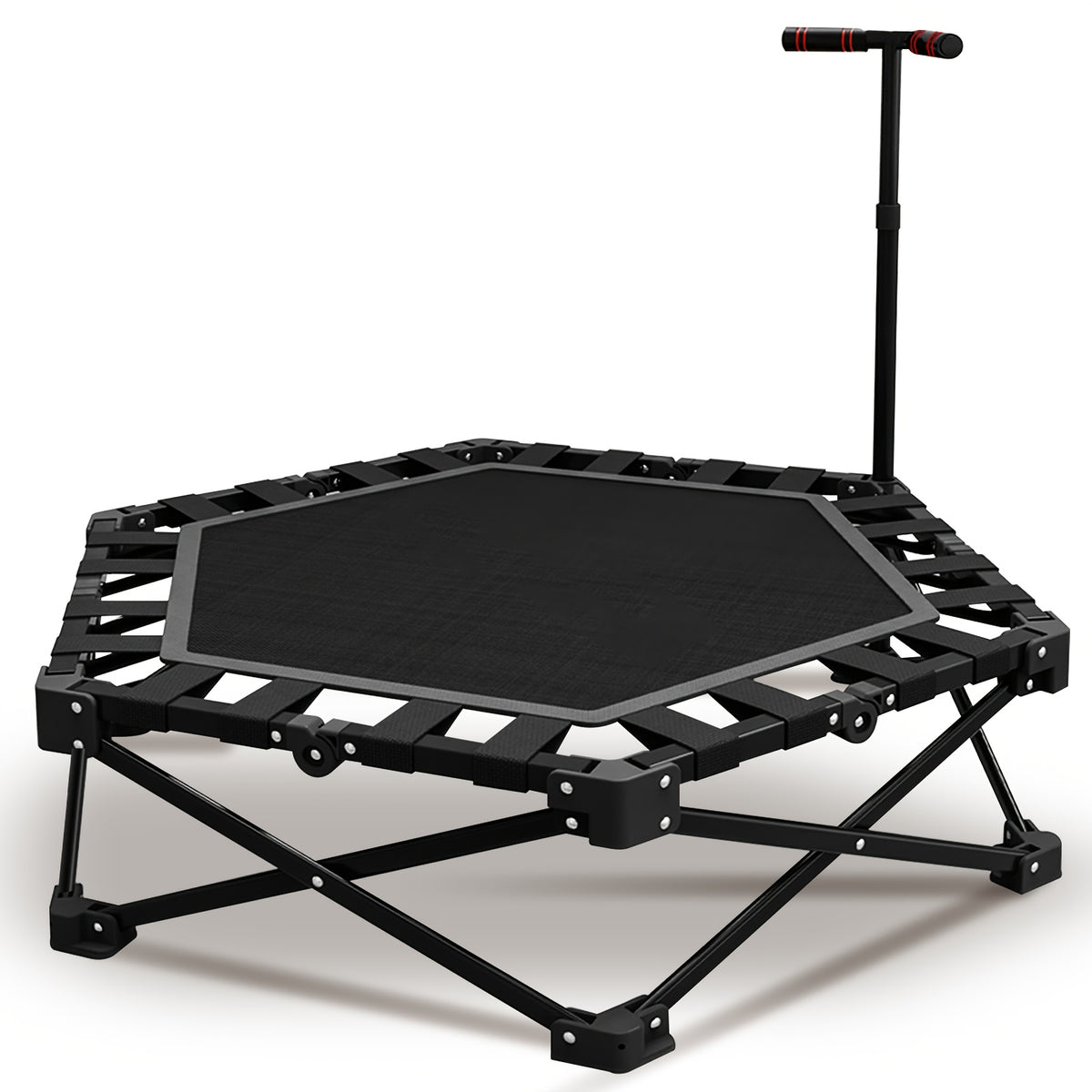 Trampolín Plegable Mini para Adultos con Resortes, Trampolín de Salto Pequeño con Manijas y Poste, Ideal para Interiores product image