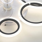 Ventilador de techo LED con iluminación, lámpara con control remoto APP