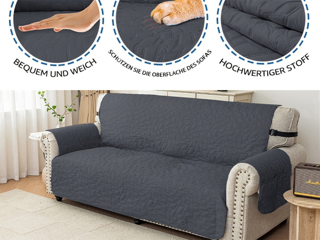 Ystyle Funda de Sofá Antideslizante de Alta Calidad para Sillas con Brazos de 1/2/3/4 Plazas, Cubierta Acolchada a Prueba de Arañazos y Amigable con Mascotas, Lavable a Máquina con Correas Ajustables y 12 Opciones de Colores, Muebles Amigos